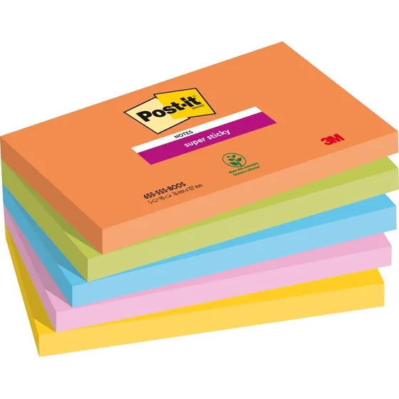 Post-it Super Sticky Notes 76x127 mm, 90 Blatt, Boost