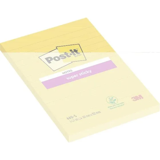 Post-it® Super Sticky Notes Großformat Ultra Gelb 101x152 mm