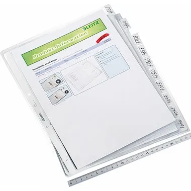 LEITZ Register-Prospekthülle A4 PP 10-teilig