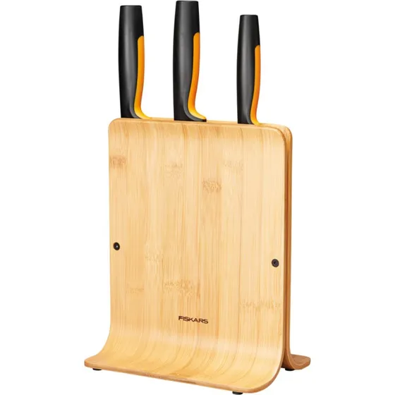 Fiskars Functional Form Messerblock Bambus 3-Tlg.