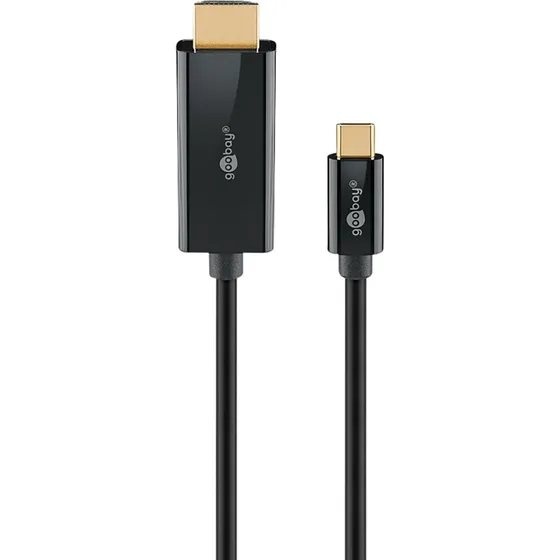 Goobay 75696 USB-C auf HDMI 4K 60 Hz Kabel 1 m schwarz