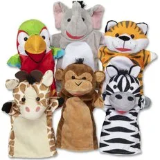 Melissa & Doug Safari Handpuppen Set, 6 Stk.