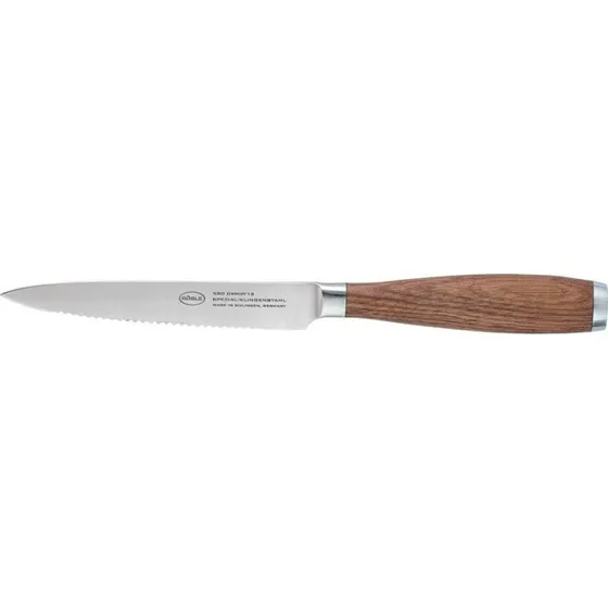 Rösle Universalmesser Masterclass 12 cm Wellenschliff Nussbaumholz