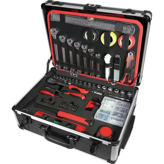 Brüder Mannesmann Werkzeug-Satz 211-teilig im Alu-Trolley