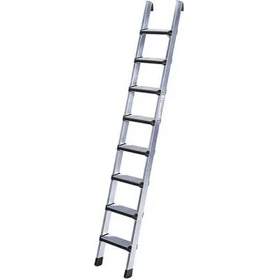 Iller Stufen-Anlegeleiter eloxiert, 7 gepolsterte Stufen