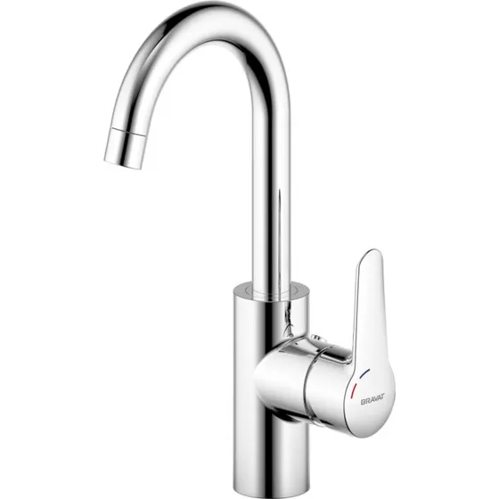 Bravat Palma Waschtischarmatur 3517002 mit hohem Auslauf, Chrom