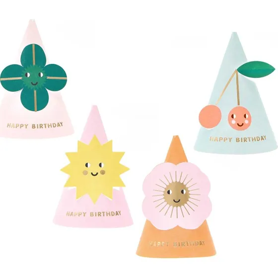 Paper Poetry Mini Partyhüte Happy Birthday 8 Stück