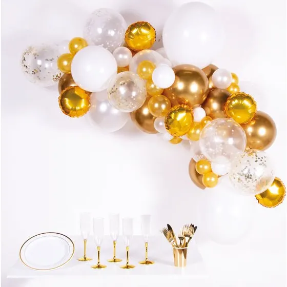 Amscan DIY Ballon-Girlande Rosegold, 66 Ballons