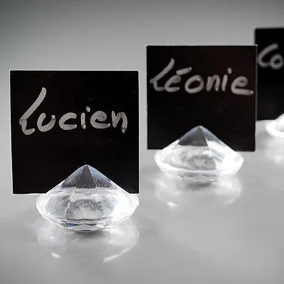 Diamant Platzkartenhalter aus Acryl (4 Stck)