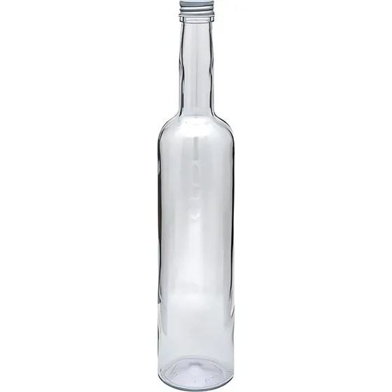 mikken Glasflasche 500 ml, rund, mit Schraubverschluss