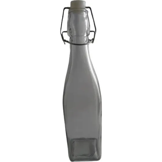 Omega Drahtbgelflasche 500 ml, Glas, 6,5 x 6,5 x 27,5 cm