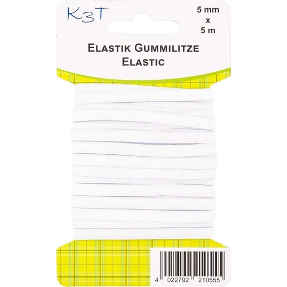 LEGAMI Gummilitze 5mm x 5m weiß elastisch