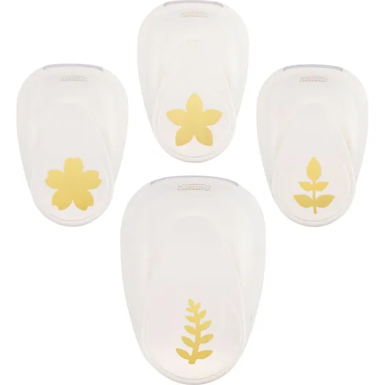 Vaessen Creative Motivstanzer Set Blume und Blatt 4St.