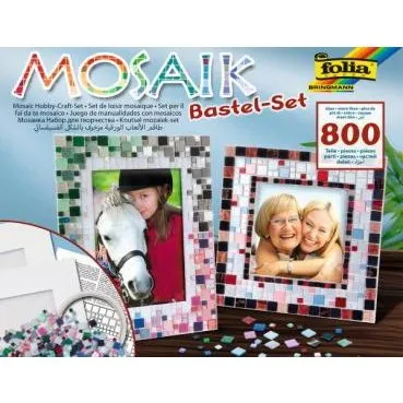 Mosaik Bastel-Set XXL, über 800 Teile, inkl. 2 Bilderrahmen
