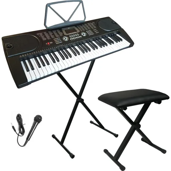 Yamaha PSR-EW410 61-Tasten-Keyboard-Set mit Ständer, Bank & Mikrofon