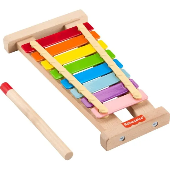 Fisher-Price farbenfrohes Holz-Xylophon mit Hammer