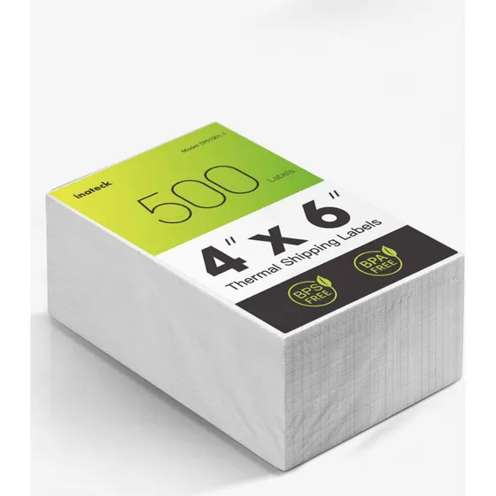 Inateck Thermopapier-Versandetiketten 4×6 Zoll, 500 Stück, BPA/BPS-frei