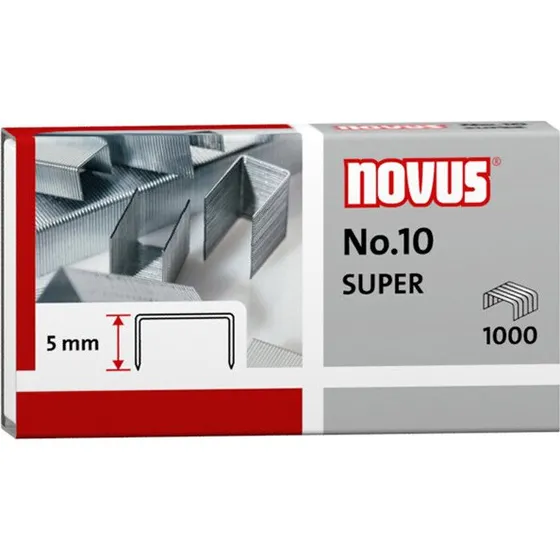 Novus Heftklammern No. 10, 1000 Stck, silber
