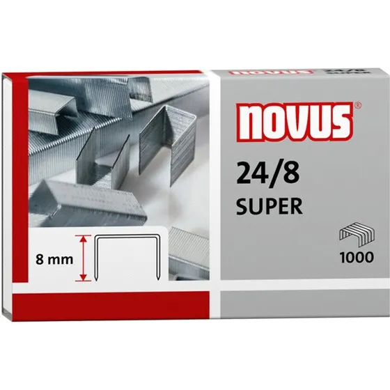 Novus Super 24/8 Heftklammern 1000er-Pack verzinkt