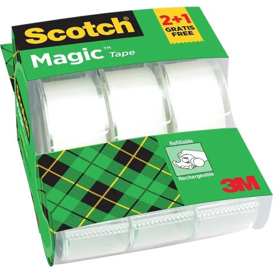 Scotch® Magic™ Unsichtbares Klebeband 2x19 mm x 7,5 m + Handabroller