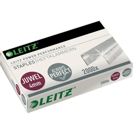 Leitz Heftklammern Juwel 4 mm verzinkt, 2.000 Stück