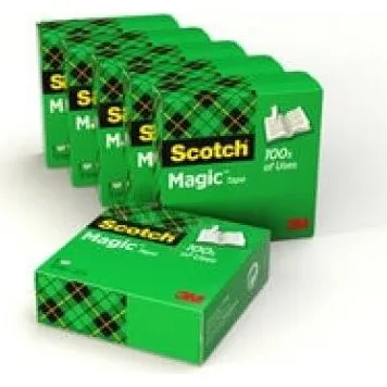 3M Scotch Magic Unsichtbares Klebeband 6 Rollen 19 mm x 33 m