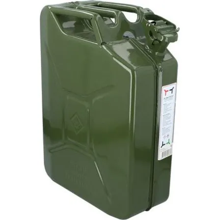 Metall-Benzinkanister 20 L grün leer
