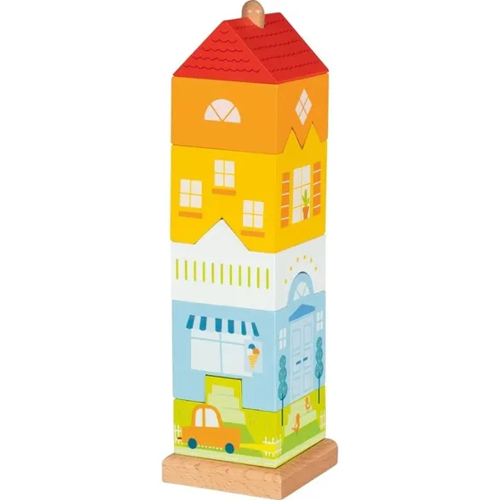 Goki Stapelturm Stadtvilla aus Holz, 6tlg. ab 2 Jahren