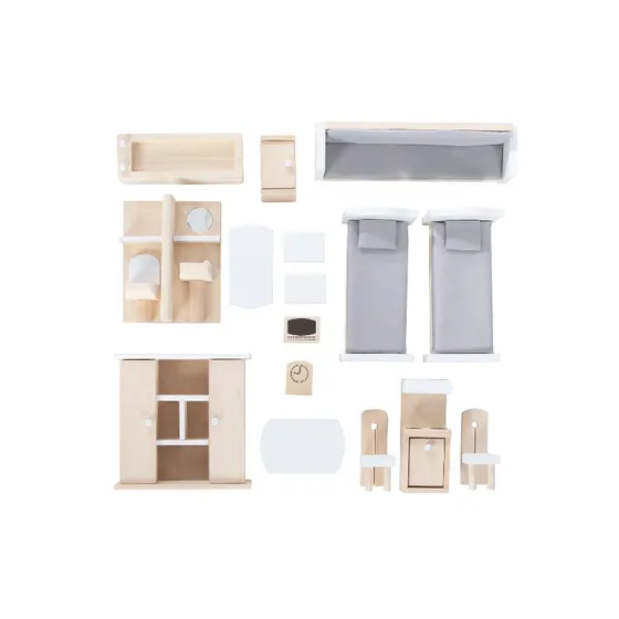 roba Puppenhaus 3-Etagen Holz natur