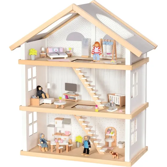 goki Modern Living Puppenhaus 3 Etagen aus Holz