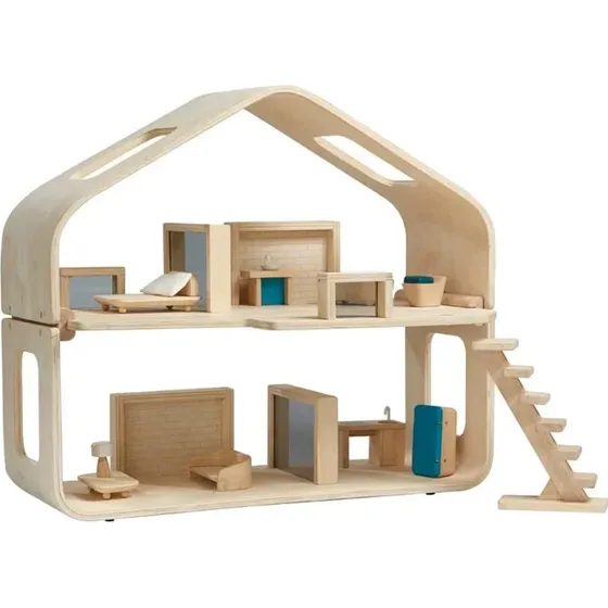 PlanToys Modernes Puppenhaus mit Möbeln