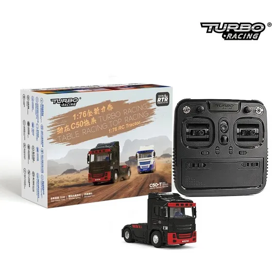 Turbo Racing C50 1:76 RC-Semi-Truck mit Anhänger RTR (schwarz)