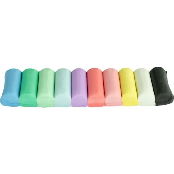 Kores PLASTILINA Pastell Kinderknete, 10 Farben à 20 g