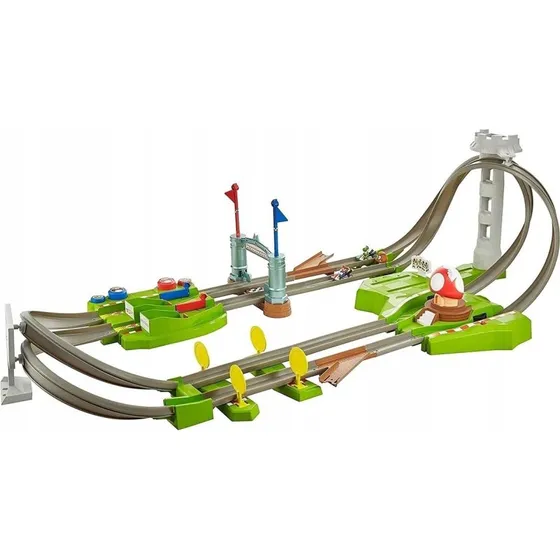 Hot Wheels HFY15 Mario Kart Rennbahn mit 2 Autos