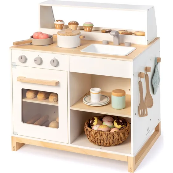 Musterkind 2-in-1 Kinderküche & Shop Prunus weiß/natur