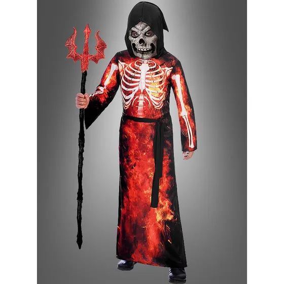 Feuerteufel Kostüm mit Maske 128-134
