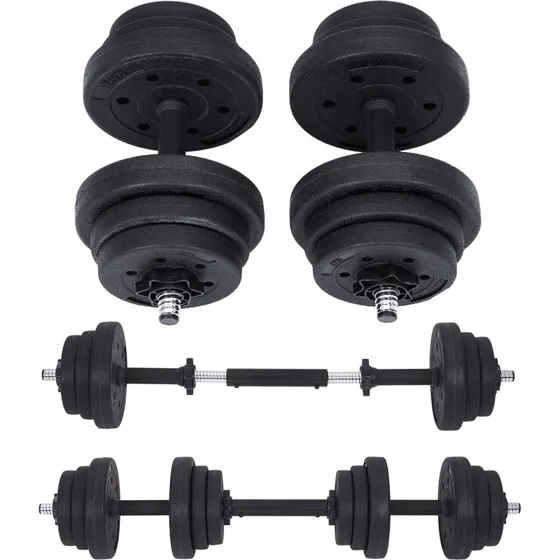 SONGMICS Kurzhantelset 20/30 kg mit Verbindungsrohr