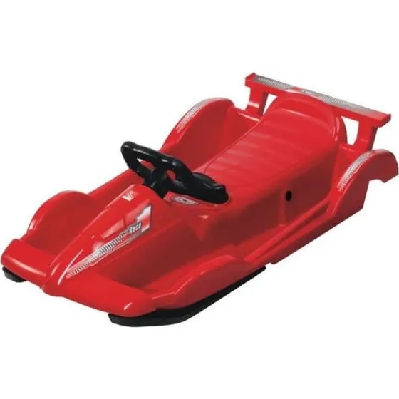 Alpengaudi Alpen Race Bob Lenkschlitten Rot, 50 kg, HDPE