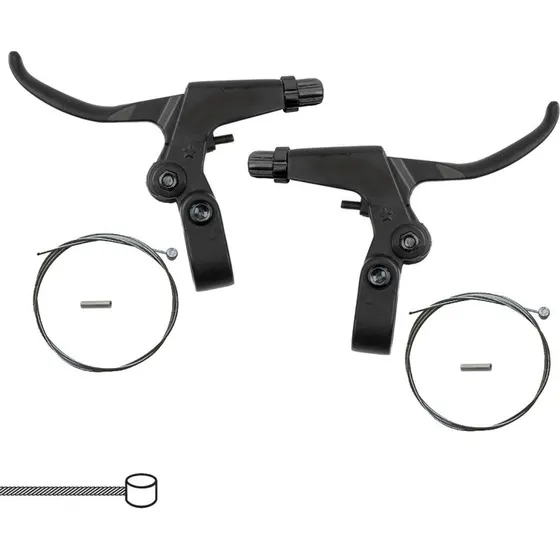 Alu-Bremshebel Set für Kinderfahrrad 20-26 Zoll schwarz