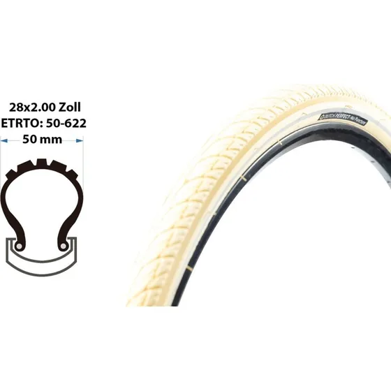 Schwalbe 28 Zoll Reifen 50-622 Creme mit Reflex