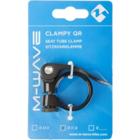 M-Wave Sattelklemme O31,8mm schwarz mit Schnellspanner