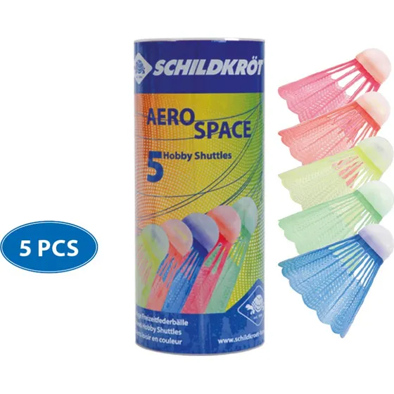 Schildkröt Aero Space Federbälle 5er Dose farblich sortiert