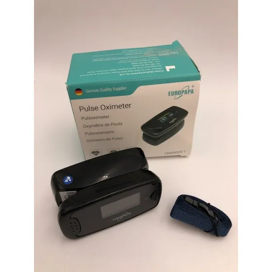Europapa Pulsoximeter mit OLED-Display, schwarz
