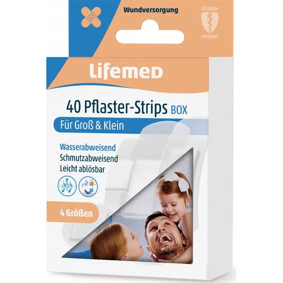 Lifemed Pflaster-Strips Allround halbtransparent 40er