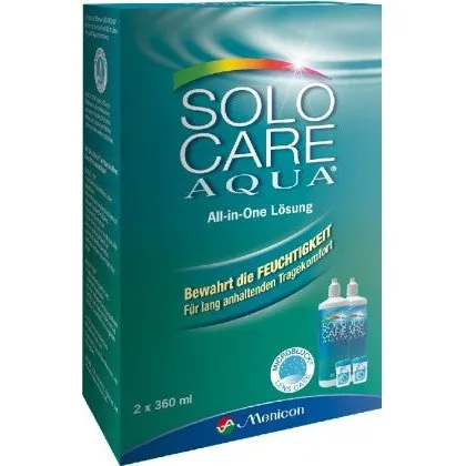 Menicon SoloCare Aqua 2x360 ml + 2 Behälter