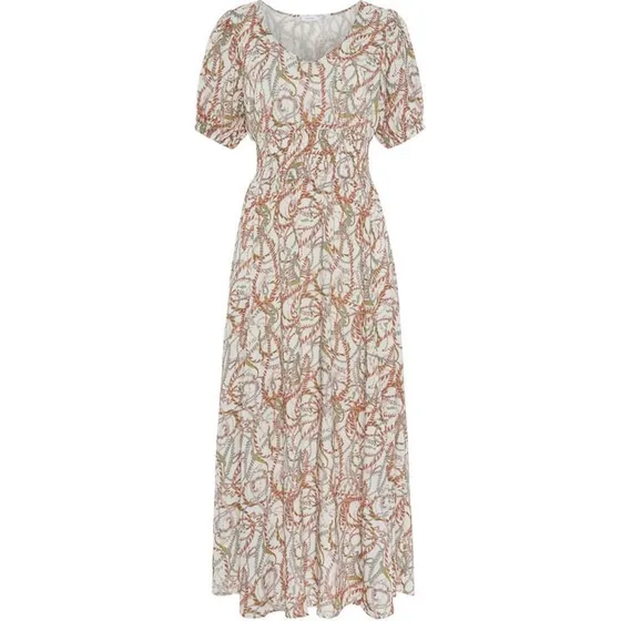 Lascana Maxikleid mit V-Ausschnitt und Smokeinsatz