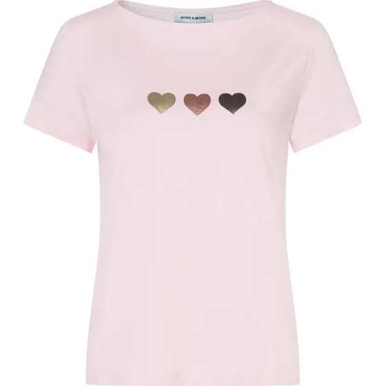 More & More Herz-Trio Kurzarmshirt Sorbet Rose