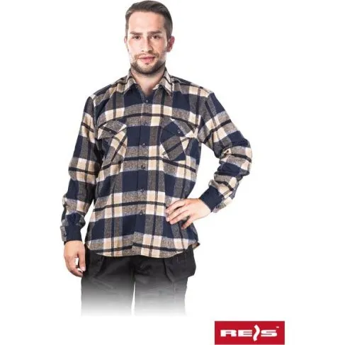 Kflux n Blau Schtzendes Flanellhemd Reis