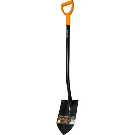Fiskars Solid Gartenspaten spitz, schwarz, 117 cm