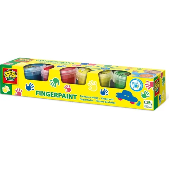 SES Creative Fingerfarbe 4 Grundfarben 110 ml